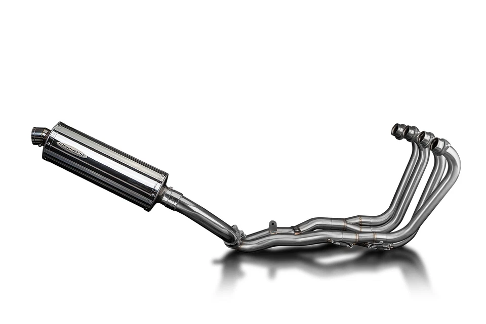 Silenciador de escape completo Honda CBR1000F FH-FX Hurricane 87-99 4-1 14" ovalado de acero inoxidable Foto 2 de 4