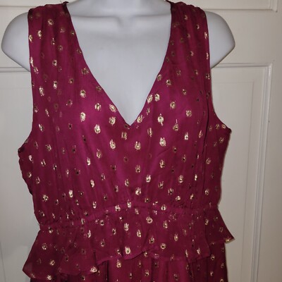 PEA IN THE POD MATERNITY magenta Purple Metallic Gold Polka Dot Party Dress L | eBay PEA IN THE POD MATERNITY magenta Purple Metallic Gold Polka Dot Party Dress L | eBay