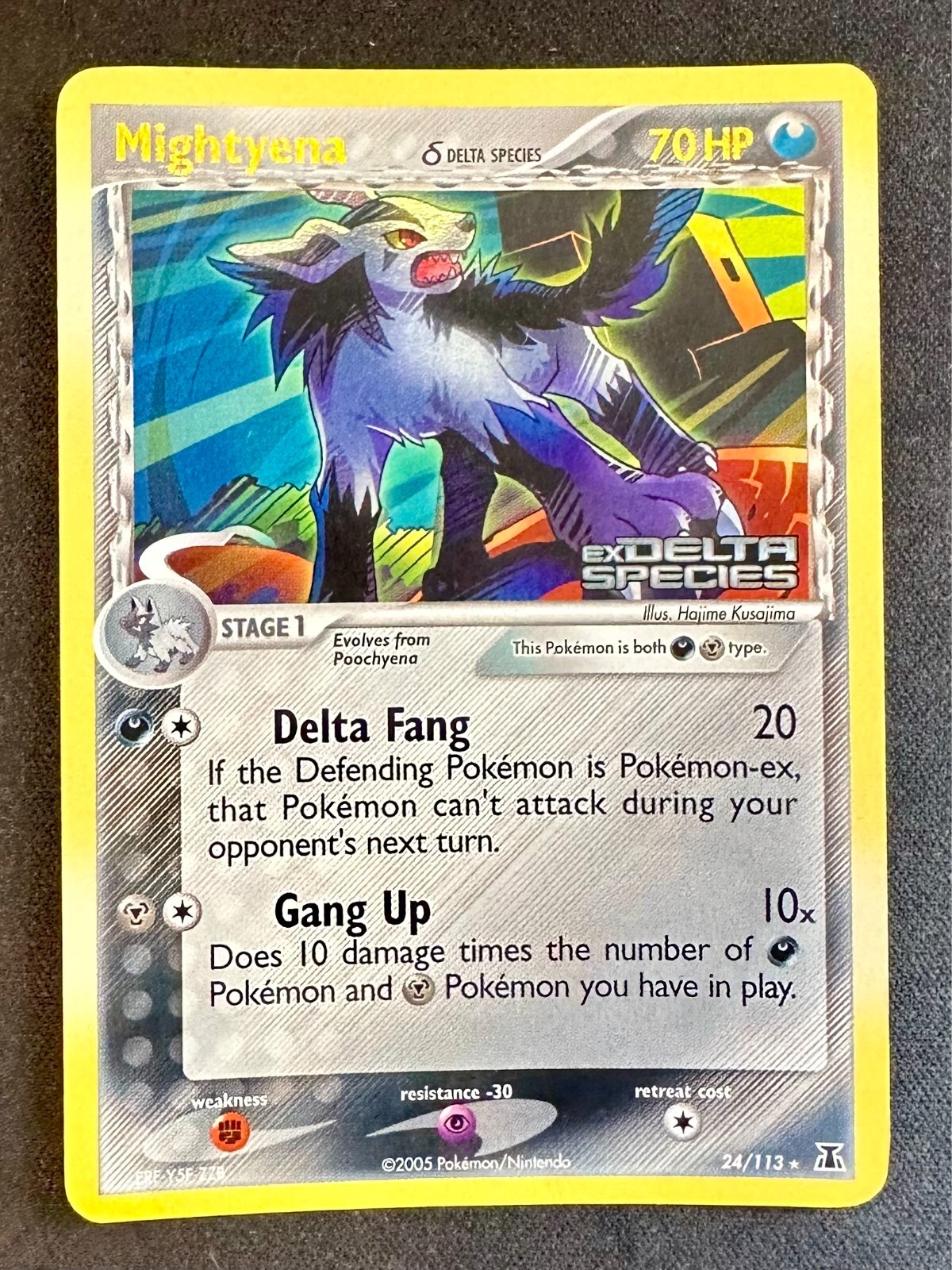 Mightyena 24/113 2005 EX Delta Species Pokemon Card TCG Reverse Holo Rare - Mp