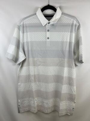 ADIDAS GOLF Men's ADIPURE Novelty Short Sleeve Polo Shirt White Sz M NWOT
