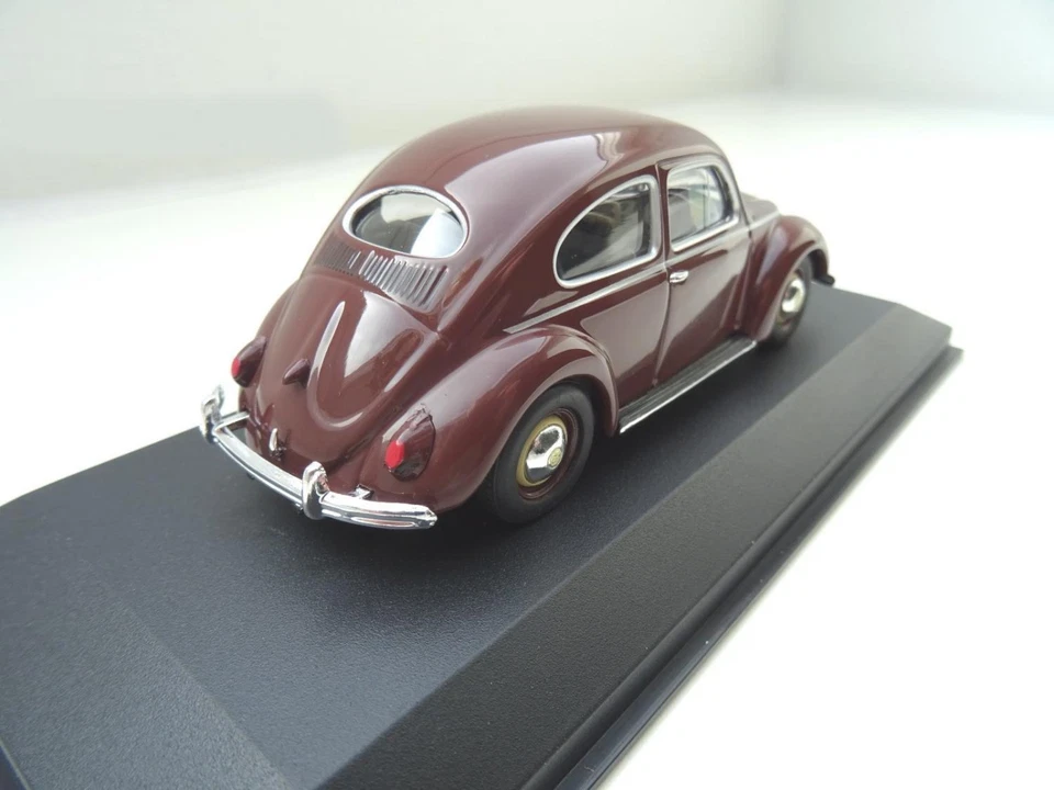 Volkswagen VW Käfer 1200 Ovali Modellino Auto Minichamps 1:43 Braun 430052106 - Immagine 3 di 4