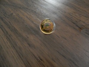 Vintage Junior Achievement JA "Our World" Round Pin Lapel Pin, Gold Tone