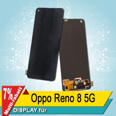 Display Für Oppo Reno 8 5G Bildschirm OLED Schwarz