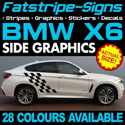fits BMW X6 GRAPHICS STRIPES STICKERS DECALS M SPORT xDRIVE 30d 40d M50d AUTO