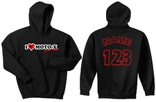 I LOVE MOTO X HOODIE SWEAT SHIRT JUST RIDE JUMPER MX MOTOCROSS