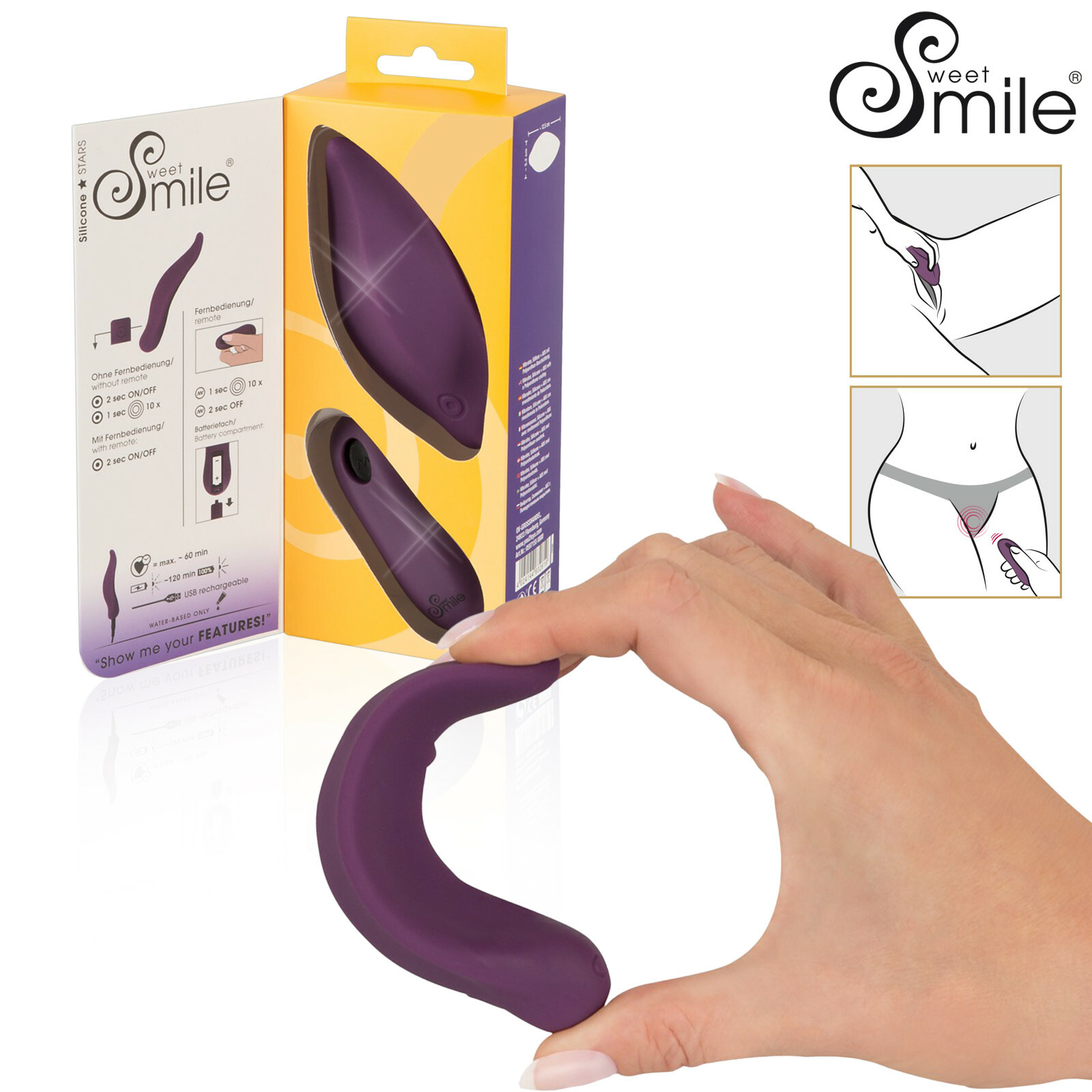 Sweet Smile Vibratore Mutandine Indossabile Remote Controlled Panty Vibrator