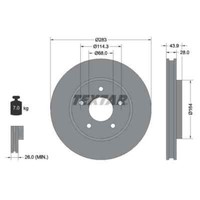 Textar 2X Bremsscheibe 92280103