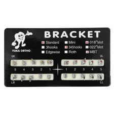 50 KITS Dental orthodontic mental barcket barce Standard MBT slot 018 345 hooks