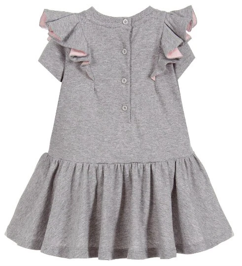 Fendi Nuevo Vestido Bebé Adorable Gris Algodón Monstruo Con Etiqueta 18 Meses Foto 2 de 4