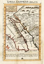 1702 Map that Ended the Myth of California as an Island - Wall Poster Print Deco