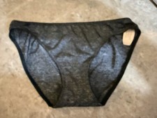 VINTAGE VICTORIA S SECRET SECOND SKIN BIKINI PANTY. SP. BLACK . NEW