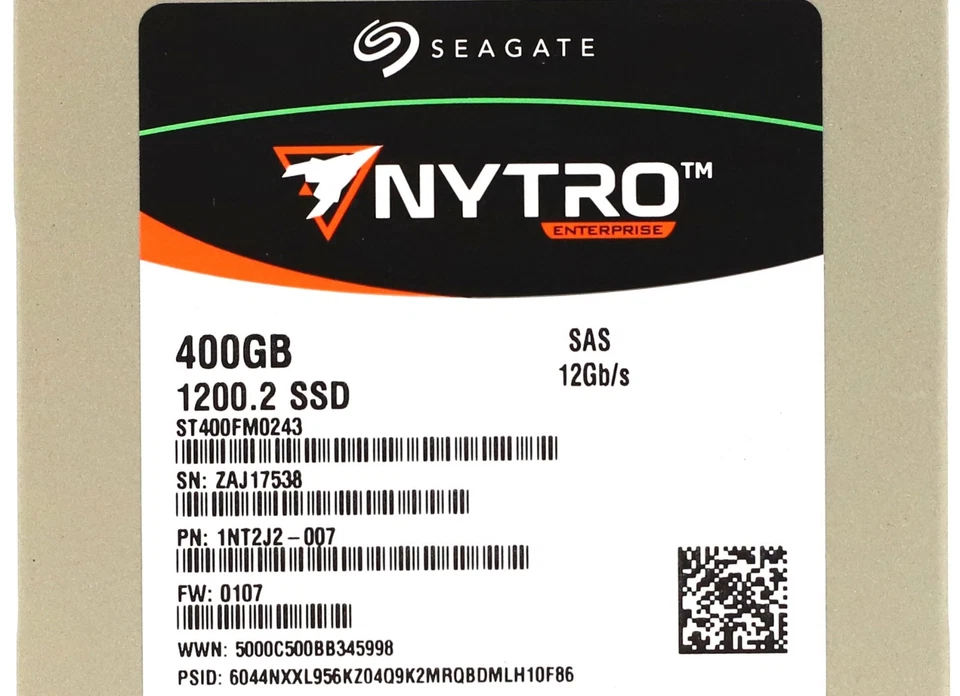 Seagate ST400FM0243 400GB 2.5" 12Gb/s SAS Solid State Drive P/N: 1NT2J2-007 - Image 2 of 2