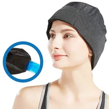 BODYPROX Migraine Relief Ice Pack Hat, Head Gel Ice Cap for Tension Headache