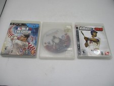 SONY PS3 GAMES LOT  OF 3 PRE-OWNED UNTESTED ASSASSIN'S CREED 2/MLB 2K8/MLB 11