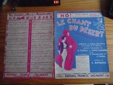PARTITION OPERETTE LE CHANT DU DESERT  FRERES ISOLA MOGADOR 1926