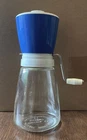 Vintage FEDERAL HOUSEWARES Blue Nut and Spice Grinder Chopper w/ Lid