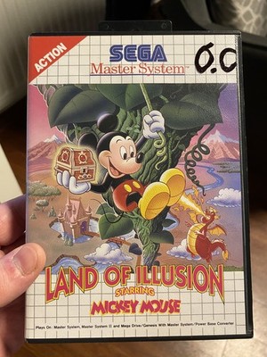 MICKEY-MOUSE-land of illusion master system-OHNE-ANLEITUNG---!!!---!!!---SEGA-!!