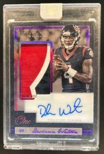 2018 Panini One Deshaun Watson Patch Auto Gold #/10 Texans