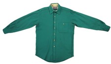 VTG 70s PENDLETON USA Men  s Medium Green 100 Wool Trail Flannel Shirt Top