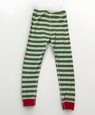 Hanna Andersson Kids Christmas Pajama Pants Size 6-7 120 cm Green White Stripe