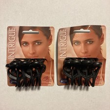 Goody 2 Black Intrigue Ornate Plastic Clincher Fashion Claw Clips New 2001 Y3