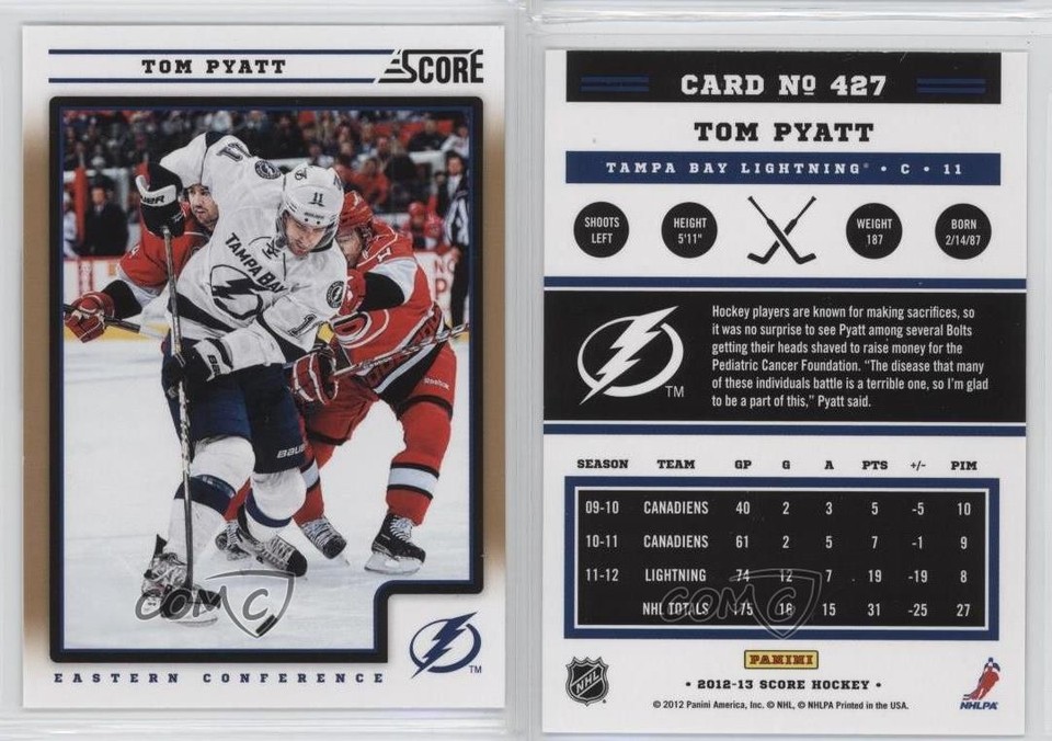 2012-13 Score Gold Rush Tom Pyatt #427 t3w | eBay