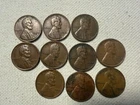 Lot of 10 Circulated Wheat Pennies – Mixed Dates, Good Collector Value