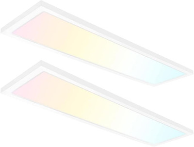 1X4 Led Flat Panel Light Surface Mount Ceiling Light, 3CCT 3000K/4000K/5000K Dim