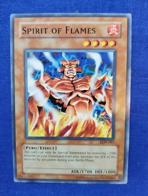 Yu-Gi-Oh Card Spirit of Flames