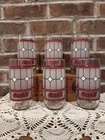 Set of 6 Vintage Libby  Coca Cola Stained Glass Frosted  Look Drinking Glasses