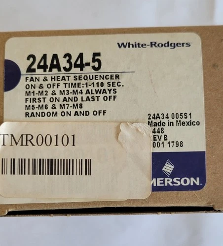 Emerson 24A34-5 Electric Fan & Heat Sequencer NEW