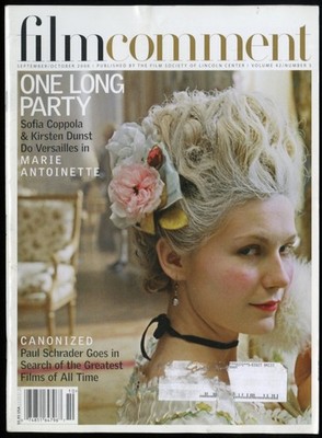 SEP/OCT 2006 FILM COMMENT MAGAZINE, KIRSTEN DUNST, SOFIA COPPOLA