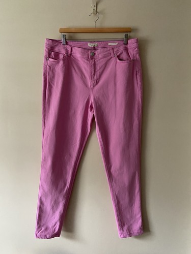 Joules Monroe Pink Skinny Jeans Size 18 Plus Curve Stretch