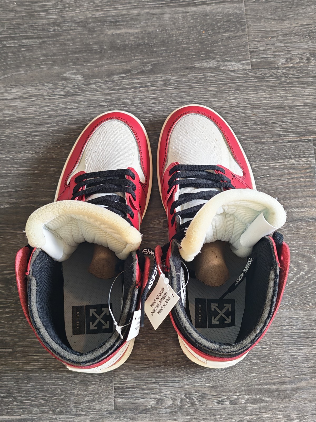 Jordan Air Jordan 1 High Top Off White Chicago's UK 8.5 AA3834-101 image 4