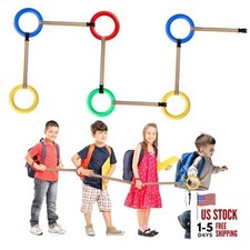Safety Preschool Line Ropes 12 Extendable Walking Ropes with Ring Handles