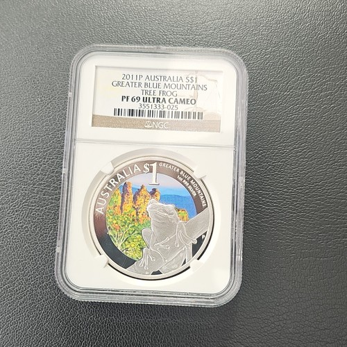 UNDER VALUE!! 2011 Australia $1 Tree Frog 1oz .999 Silver NGC PF69 Ultra Cameo