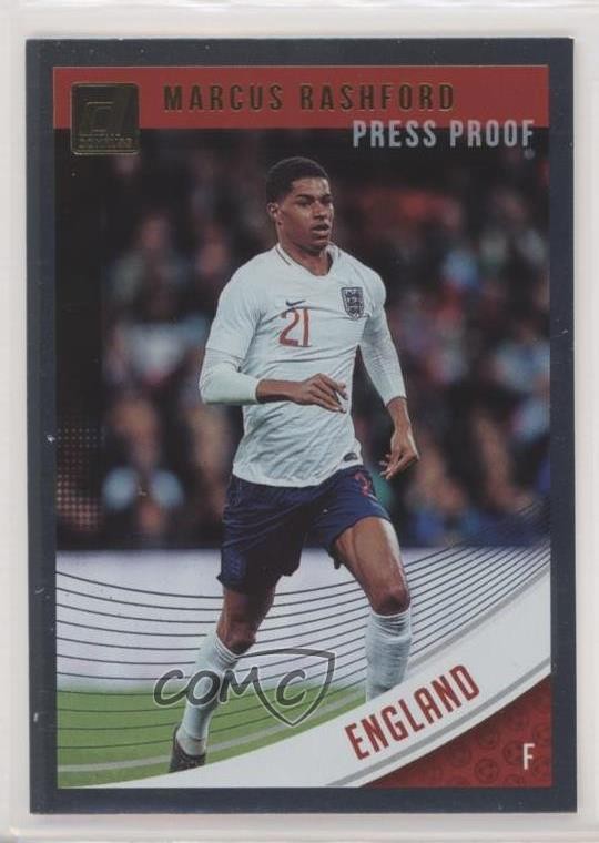 2018-19 Panini Donruss Press Proof Silver Marcus Rashford #124 rf2