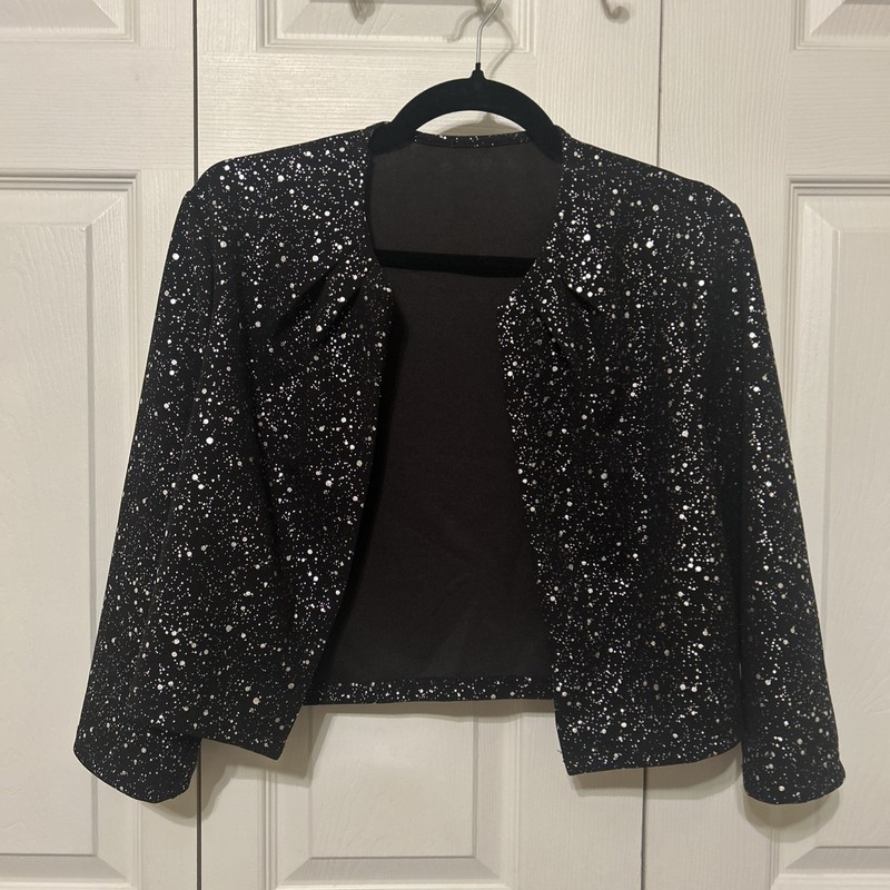 NWOT Nordstrom Women’s Blazer/jacket Black/silver SZ L Dressy 