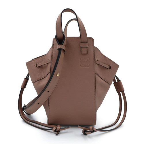 LOEWE Hammock Drawstring Mini A538V07X10 Dark Blush Pink Calfskin Bag #747