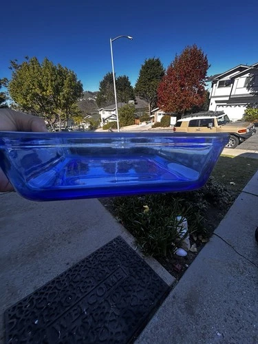 Vintage Anchor Hocking 8x8 Cobalt Blue Glass Baking Dish
