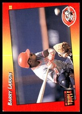 Barry Larkin 1992 Triple Play #31 Reds MLB READ FREE SHIPPING AutographDen