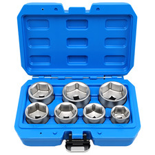 ZKTOOL 7PC 3/8" Drive 6-Point Cap Type Oil Filter Removal Socket Set 24mm - 38mm