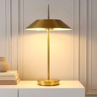 Tischleuchte Nachttischlampe Tischlampe Led Schlafzimmerlampe Messingfarben 52Cm