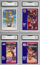 1991 Fleer 4 pack Gem MT 10 Basketball Cards David Robinson Patrick Ewing etc.