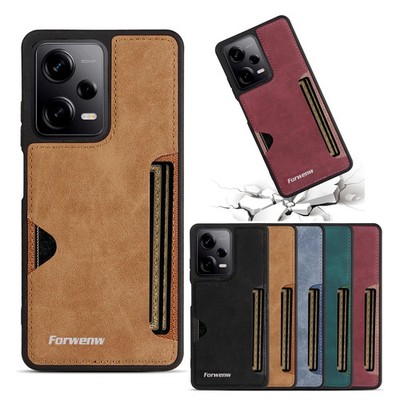 Luxus Leder Brieftasche Kartenfach Etui für Redmi Note 13 12 11 Pro POCO X6 