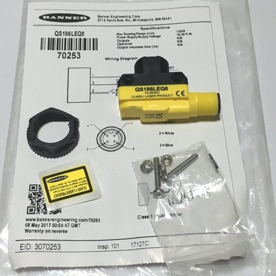 Neu BANNER QS186LEQ8 Fotoelektrischer Schaltersensor Qualitätssicherung