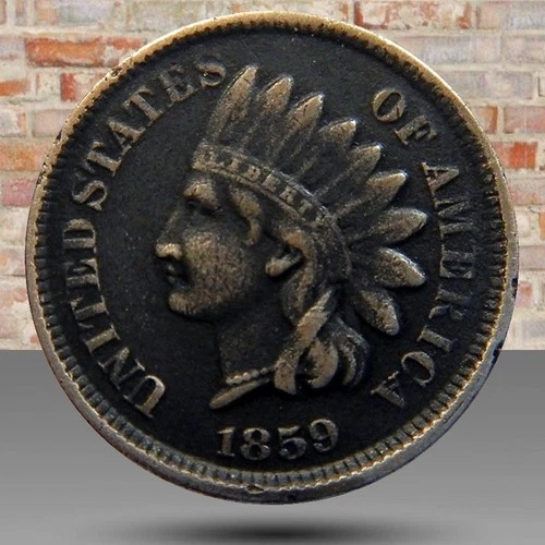 1859 Indian Head Cent XF Details
