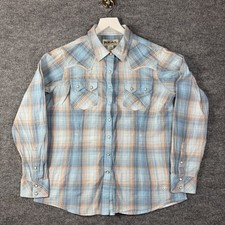Ariat Western Shirt Womens L Multi Pearl Snap Button Peaked Yoke Sawtooth Pocket