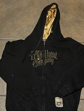 Felpa con cappuccio vintage Ecko Unltd uomo XL nera Y2K baggy grunge full zip