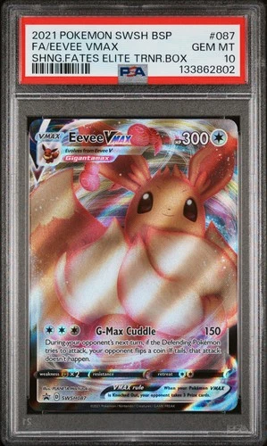2021 POKEMON SWSH BLACK STAR PROMO #087 FULL ART/EEVEE VMAX PSA 10
